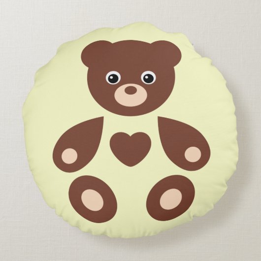 イエローテディベア モノグラム ベイビー ピロー (裏面)