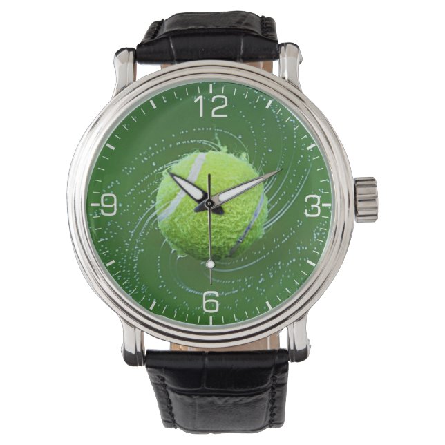 イエローテニスボーパーソナライズされたル 腕時計 (正面)