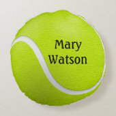 イエローテニスボールコーチ名 ラウンドクッション (裏面)