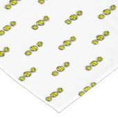 イエローテニスボールプリントテーブルクロスデザイン テーブルクロス (アングル)