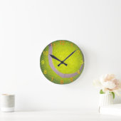 イエローテニスボール、ウォールクロック ラウンド壁時計 (ホーム)