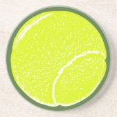 イエローテニスボール コースター (正面)