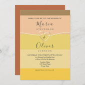 イエローテラモダンコッタ結婚式招待状 招待状 (正面/裏面)