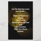 イエローテープメジャーパーソナルトレーナー重量損失 チラシ (裏面)