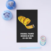 イエローテープメジャーパーソナルトレーナー重量損失 チラシ (シングル)