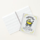 イエローテーマのベビーシャワーゲストブック ノートブック (内部)