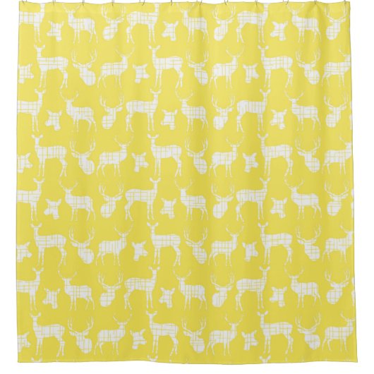 イエローディアバックスドワイルドライフ自然 シャワーカーテン (正面)