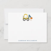 イエローディガートラックアートパーソナライズされた文房具 サンキューカード (正面)