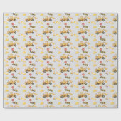 イエローディガー建築をテーマにした可愛い子供 ラッピングペーパー (フラット)