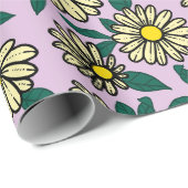 イエローディシーの花柄 ラッピングペーパー (ロールコーナー)
