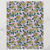 イエローディッツィ花柄フラット紙シート (裏面)