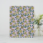 イエローディッツィ花柄フラット紙シート (スタンド正面)