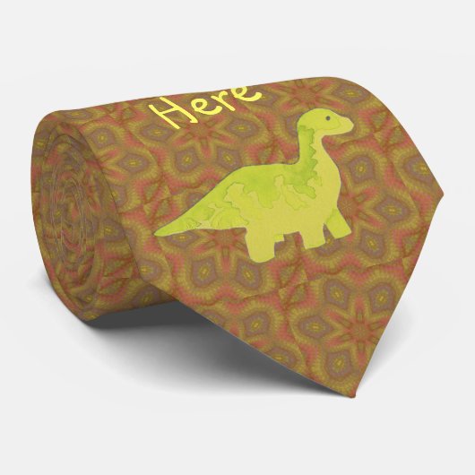 イエローディノタイ ネクタイ (ロール)