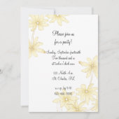 イエローデイジーすべての行事パーティの招待状 招待状 (正面)