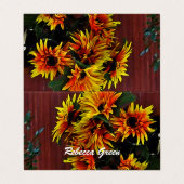 イエローデイジーオンレッドバーンボード 名刺 (外部フラット)