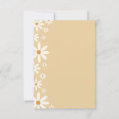 イエローデイジーガール1stバースデーフラワーテーマ サンキューカード (裏面)