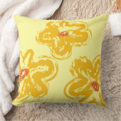 イエローデイジーデザインレトロ装飾用クッション クッション (ブランケット)