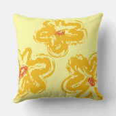 イエローデイジーデザインレトロ装飾用クッション クッション (裏面)