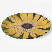 イエローデイジーハッピーバースデー ペーパープレート (アングル)