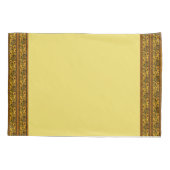 イエローデイジーパターン枕ケースセット 枕カバー (裏面-左)