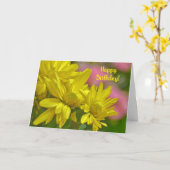 イエローデイジーフラワーズガーデンアート誕生日カード カード (黄色い花)