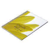 イエローデイジーフラワー花びら結婚ズゲストブック ノートブック (左側)