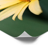 イエローデイジーフラワー鏡抽象芸術 ポスター (角)