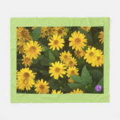 イエローデイジーフリースブランケット フリースブランケット (正面(横))