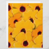 イエローデイジーフローラスクラップブック紙 (正面/裏面)