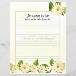 イエローデイジーフローラ裏打ち筆記用紙