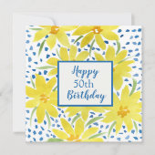 イエローデイジーブーケカスタムー誕生日 カード (正面)