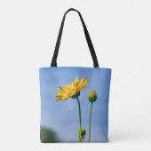 イエローデイジーヘレニウムオールオーバープリントバッグ トートバッグ (裏面)