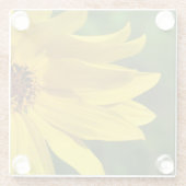 イエローデイジーヘレニウム ガラスコースター (裏面)