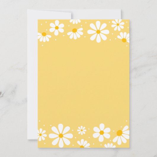 イエローデイジーボホセカンド誕生日 招待状 (裏面)