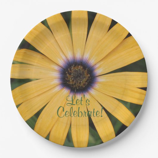 イエローデイジーレッツ祝ー ペーパープレート (正面)