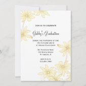 イエローデイジー卒業パーティー招待状 招待状 (正面)