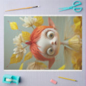 イエローデイジー妖精ガールデクページ 薄葉紙 (クラフト)