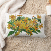 イエローデイジー枕 ランバークッション (ブランケット)