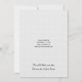 イエローデイジー白黒ダマスク披露宴のみ 招待状 (裏面)