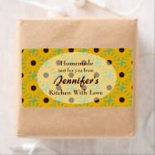 イエローデイジー自家製パーソナライズされた品 ラベル (インサイチュ)