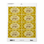 イエローデイジー自家製パーソナライズされた品 ラベル (フルシート)