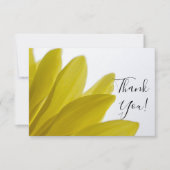 イエローデイジー花びら結婚ズサンキュー サンキューカード (正面)