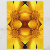 イエローデイジー花弁抽象芸術スクラップブック紙 (裏面)