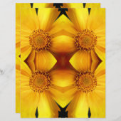 イエローデイジー花弁抽象芸術スクラップブック紙 (正面/裏面)