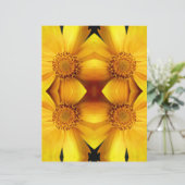 イエローデイジー花弁抽象芸術スクラップブック紙 (スタンド正面)