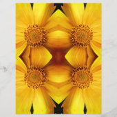 イエローデイジー花弁抽象芸術スクラップブック紙 (正面)