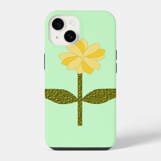 イエローデイジー花 iPhoneケース (裏面)