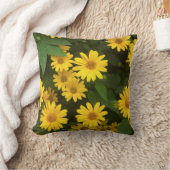 イエローデイジー装飾用クッション クッション (ブランケット)
