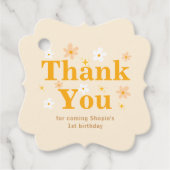 イエローデイジー誕生日サンキュー フェイバータグ (正面)