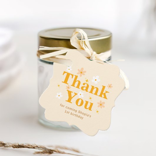 イエローデイジー誕生日サンキュー フェイバータグ